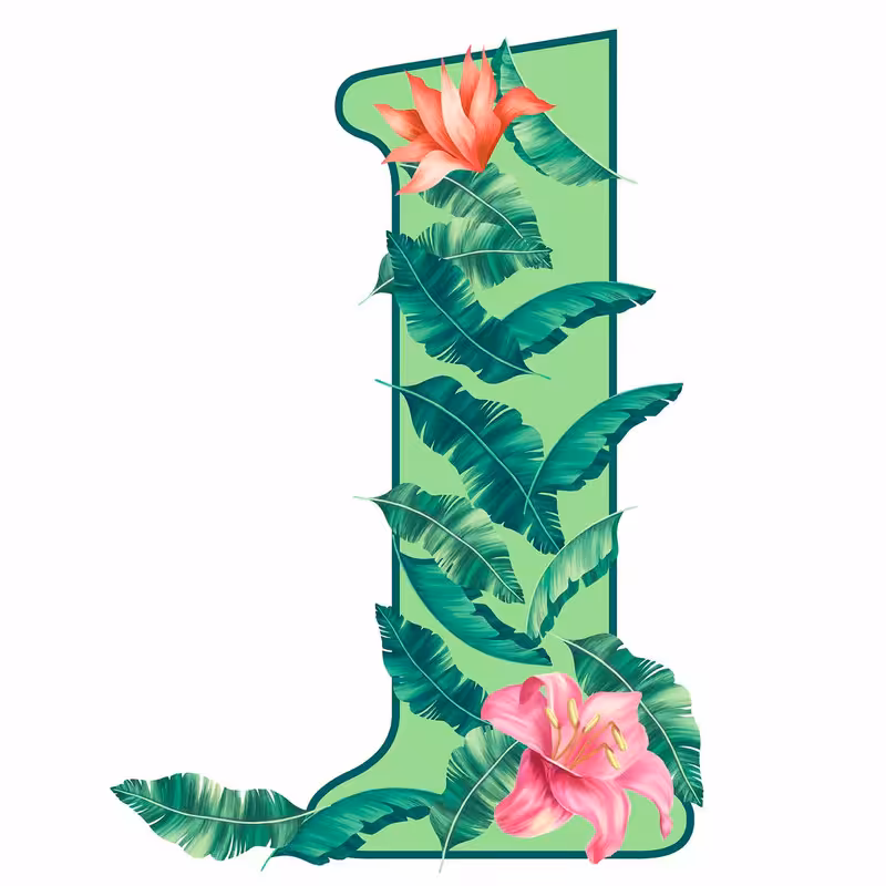 استند رومیزی تولد مدل عدد 1 طرح هاوایی کد 1454