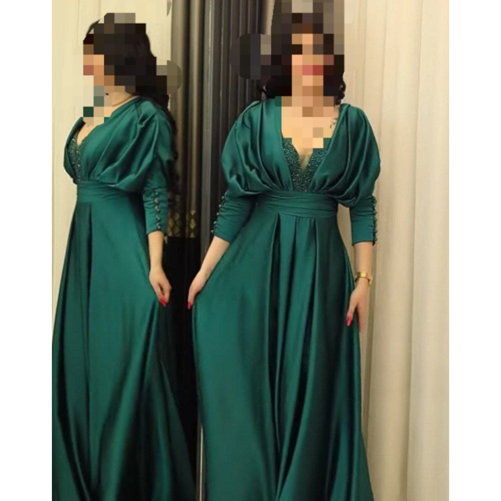 پیراهن شیک ماکسی بلند مزونی سایز 38 تا 50