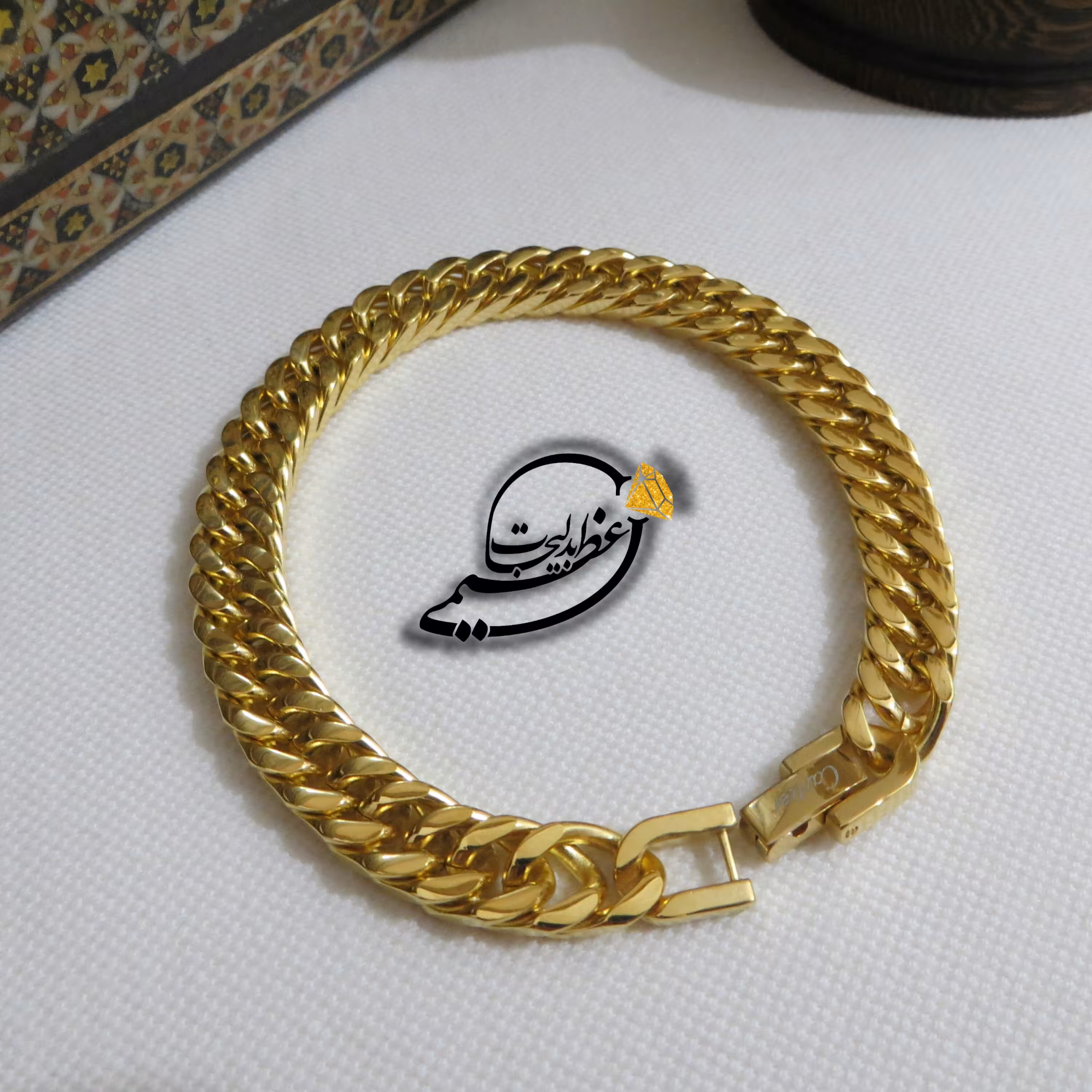 دستبند کارتیه (کارتیر) برند Cartier از جنس استیل و روکش طلا بسیار با کیفیت مدل 1