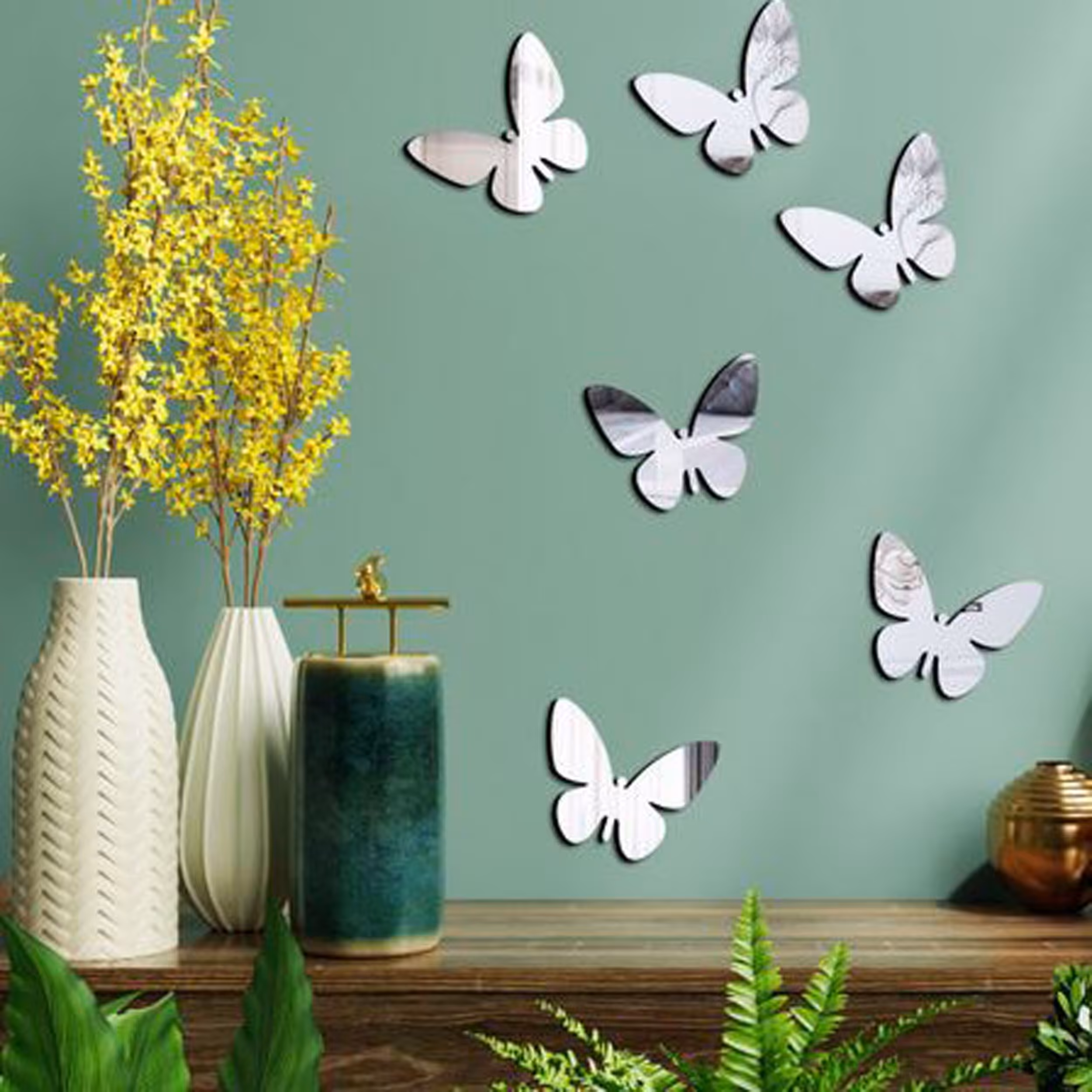 پروانه های آیینه ی بسته ی 6 عددی سایز بزرگ