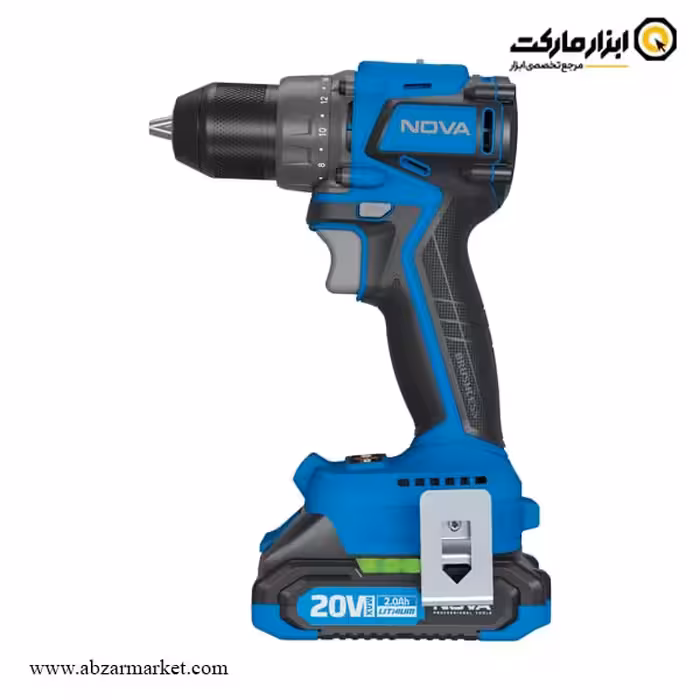 دریل شارژی چکشی نووا براشلس لیتیوم 20 ولت مدل 5522