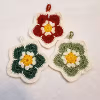 اسکاچ مدل گل قلاب بافی