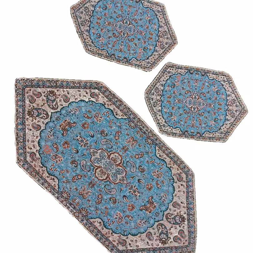 سرویس رومیزی 3 تکه ترمه نگین خاتم یزد اعلا