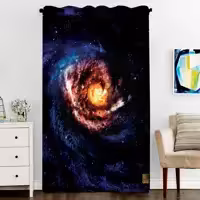 پرده پنجره مخمل پانچ کهکشان سایز 138 در 290 مدل C3-137 شرکت رنس