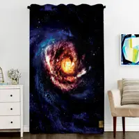 پرده پنجره مخمل پانچ کهکشان سایز 138 در 290 مدل C3-137 شرکت رنس