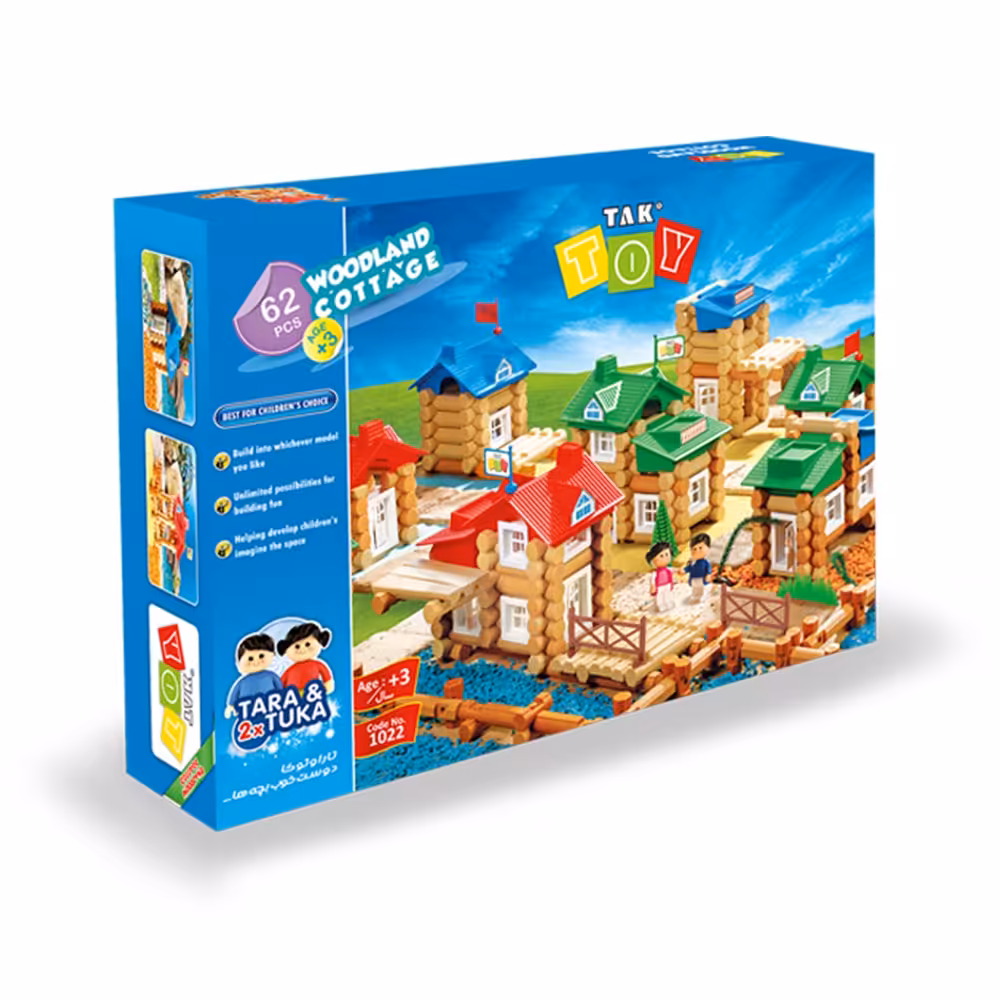 ساختنی کلبه جنگلی 62 قطعه برند تک توی-اسباب بازی
