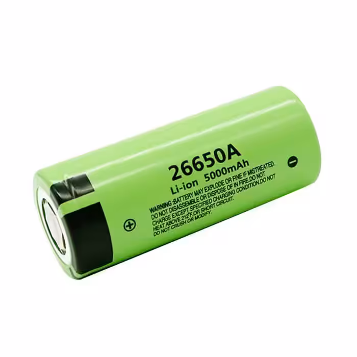باتری لیتیوم یون قابل شارژ  کد 26650  ظرفیت 5000 میلی آمپرساعت