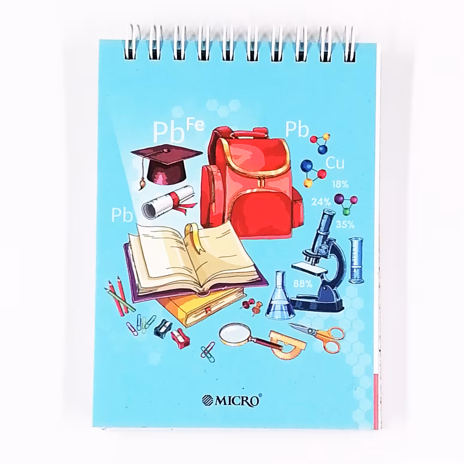 دفترچه یادداشت فانتزی میکرو طرح مدرسه جنس جلد مقوا سخت دارای کاغذ طرحدار