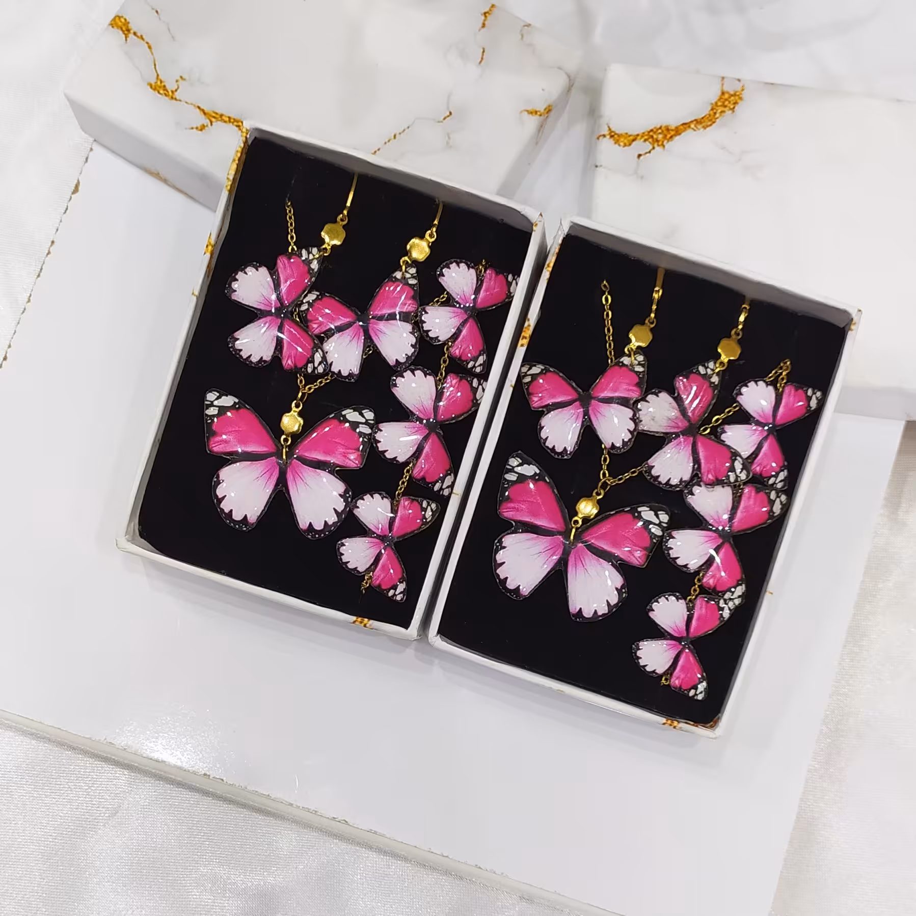 ست پنج تکه پروانه صورتی