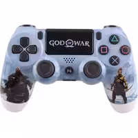 دسته بازی بی سیم Dualshock 4 High Copy درجه یک برند Play x طرح God of War 2025 مناسب برای PS4