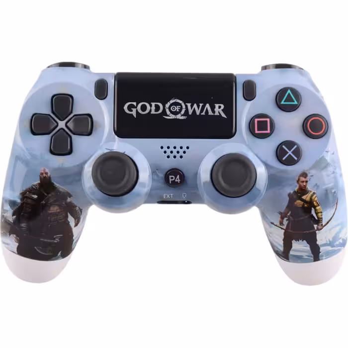 دسته بازی بی سیم Dualshock 4 High Copy درجه یک برند Play x طرح God of War 2025 مناسب برای PS4