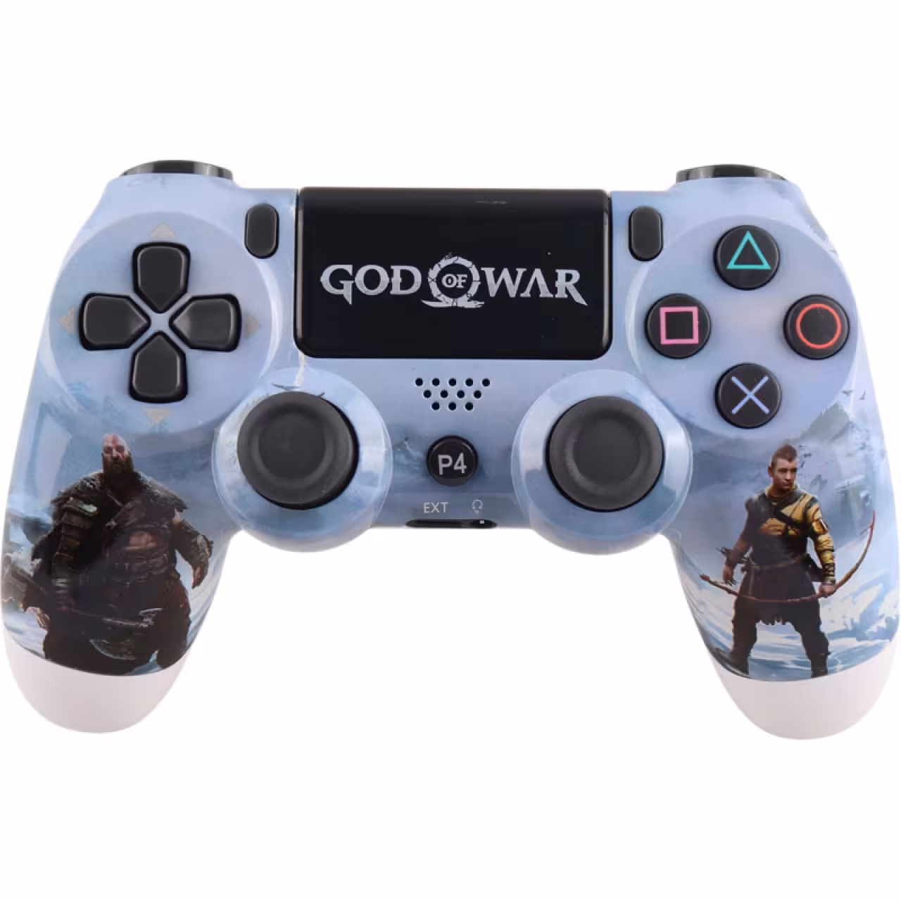 دسته بازی بی سیم Dualshock 4 High Copy درجه یک برند Play x طرح God of War 2025 مناسب برای PS4