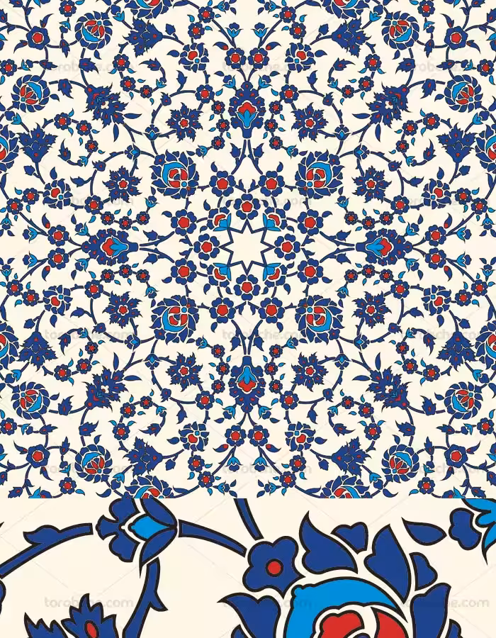 وکتور طرح کاشی کاری اسلامی شماره 107 - گرافیک با طعم تربچه