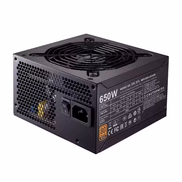 منبع تغذیه کامپیوتر کولر مستر مدل MWE Bronze 650