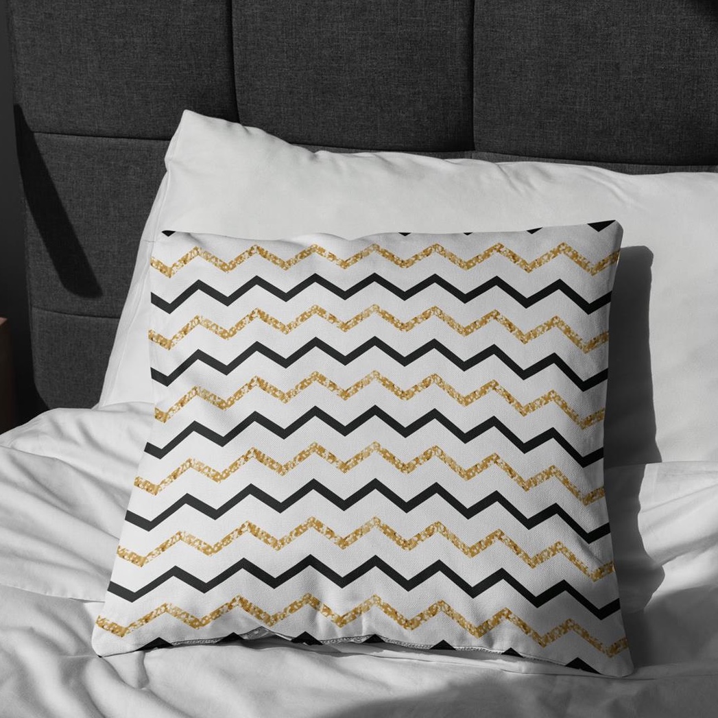 کوسن زیگزاگ 40 در 40 با رویه مخمل