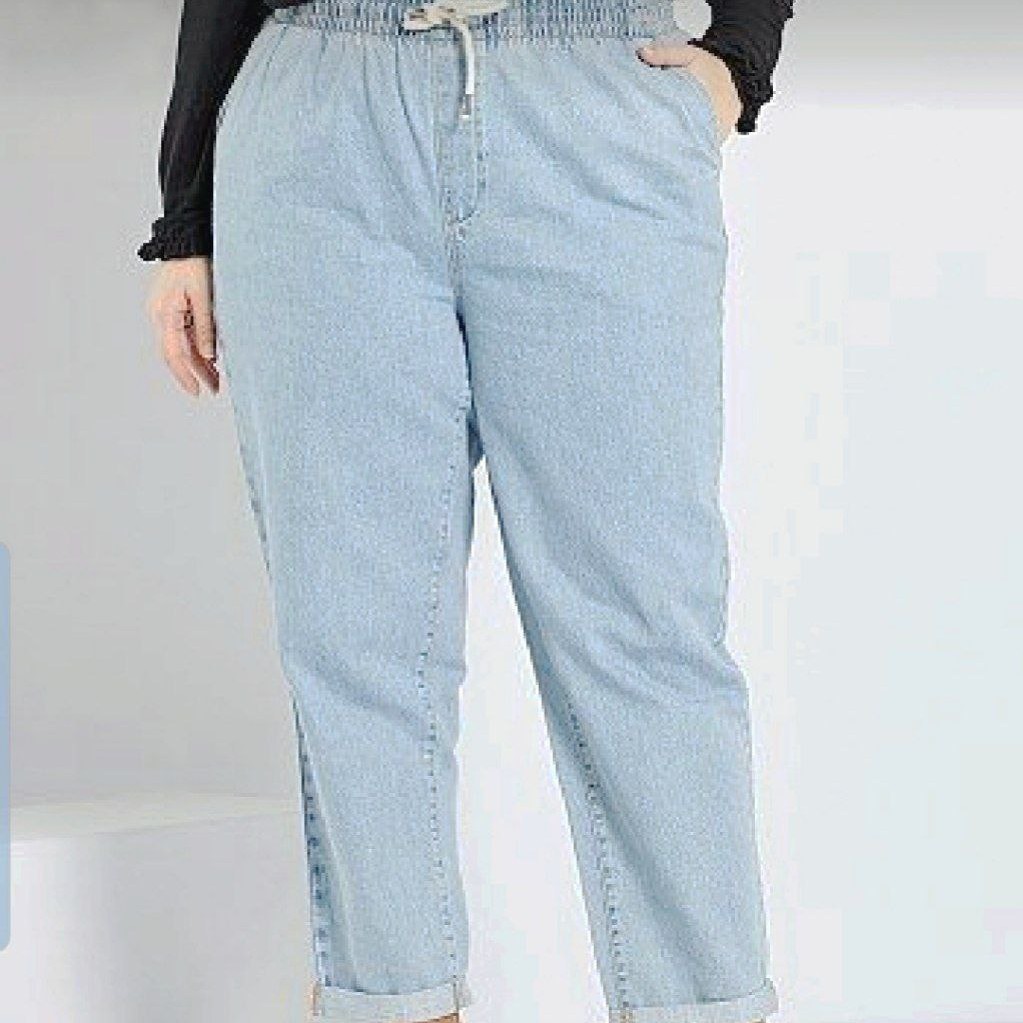 شلوار جین مام استایل کشی سایز40 تا 56