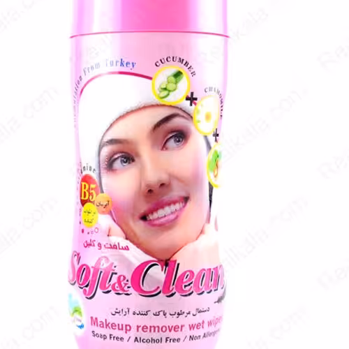 دستمال مرطوب پاک کننده آرایش سافت اند کلین 72 عددی