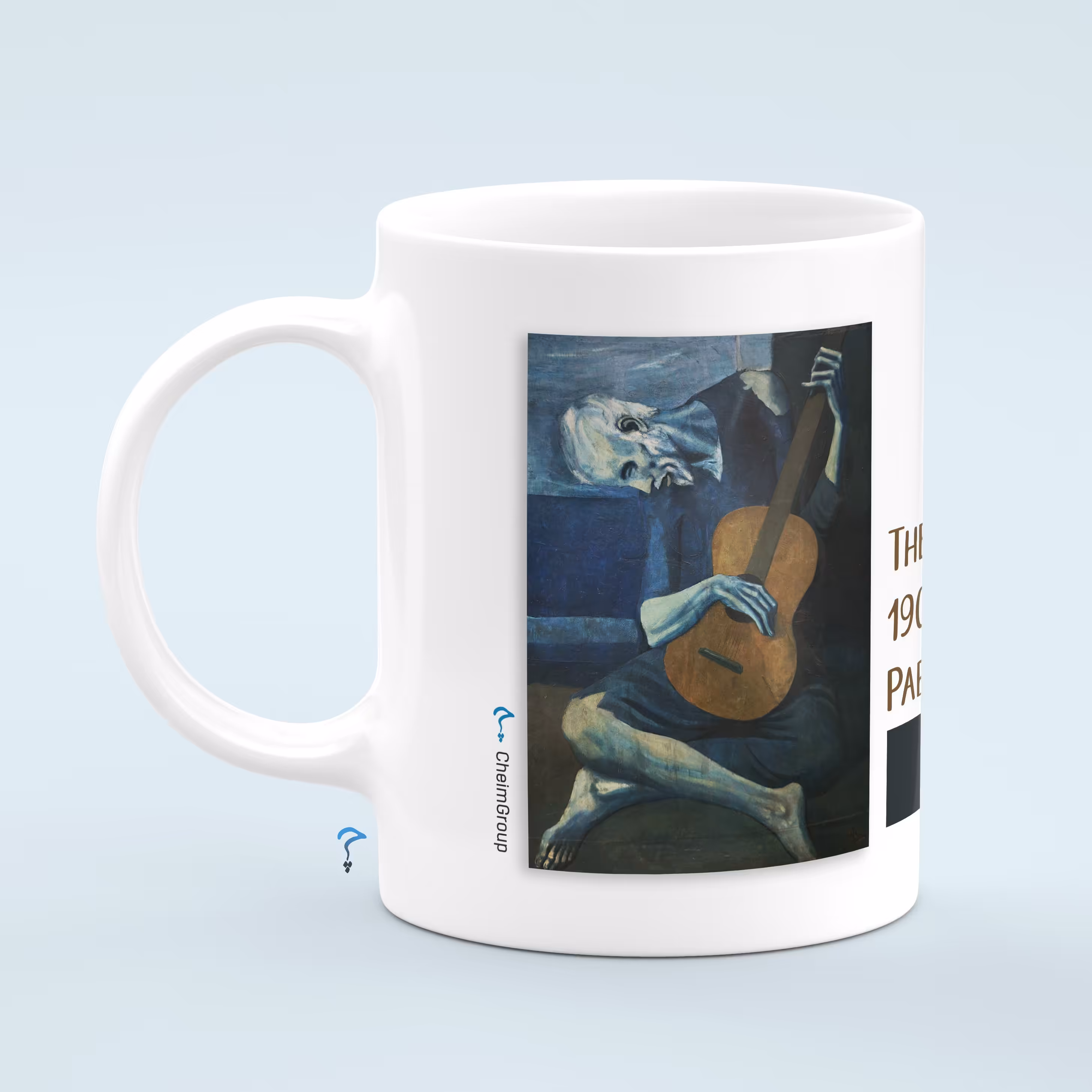 ماگ ساده طرح تابلو نقاشی گیتاریست پیر اثر پابلو پیکاسو