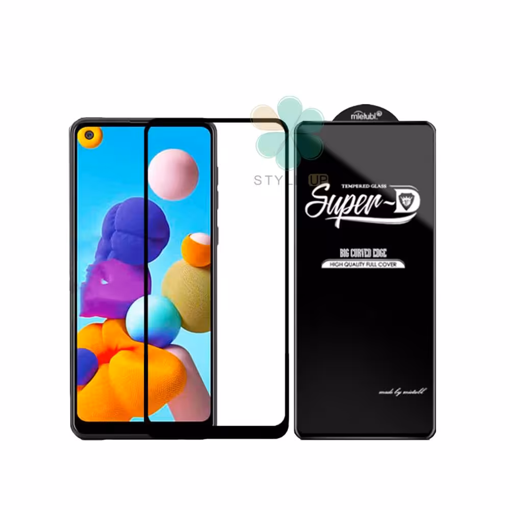 گلس گوشی سامسونگ Samsung Galaxy A21s تمام صفحه Super D
