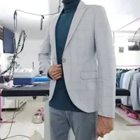 کت تک چهار خونه برند PIOUS پارچه عالیجناب طرح ترک