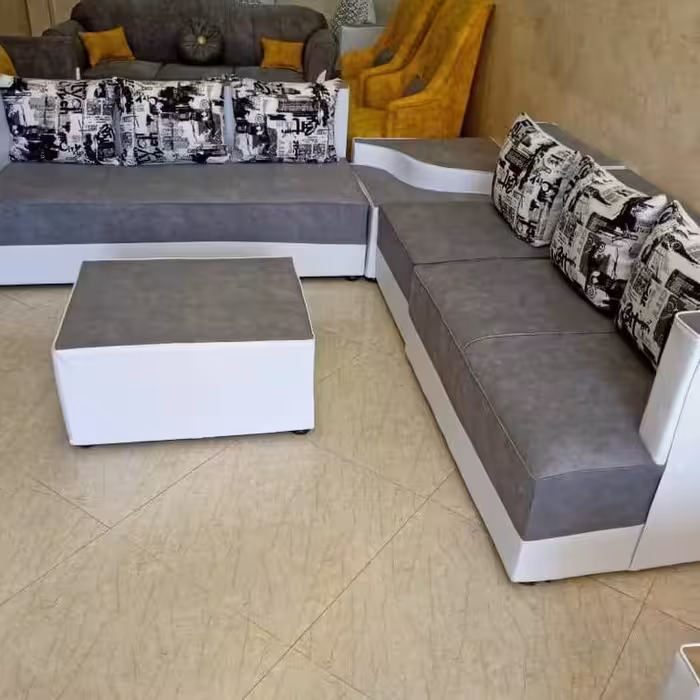 مبلمان راحتی ال کنج کم جا در رنگ بندی متنوع
