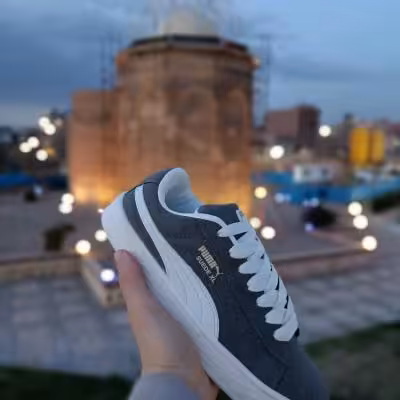 کتانی مردانه پوما سوئد رنگ خاکستری کیفیت بالا