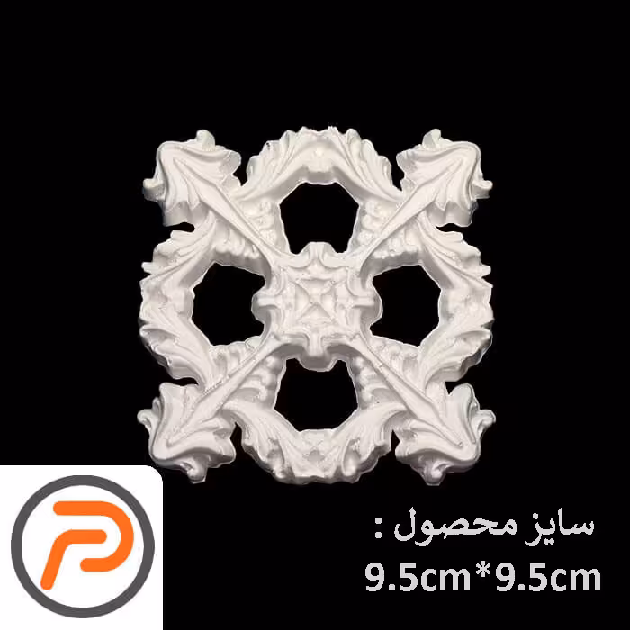 گل تزیینی طرح منبت pvc کد F162