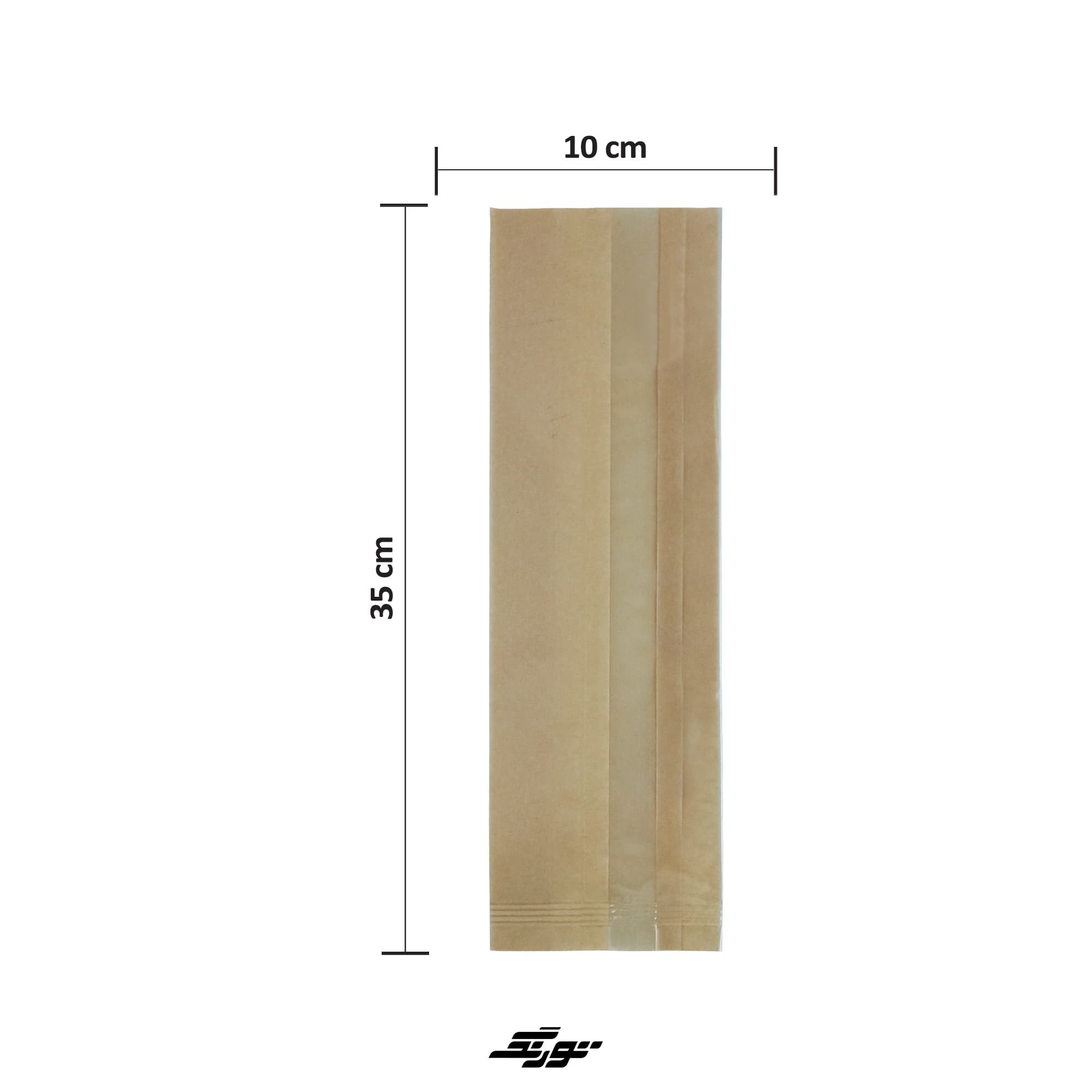 پاکت کرافت پنجره دار 35x10 بسته یک کیلویی