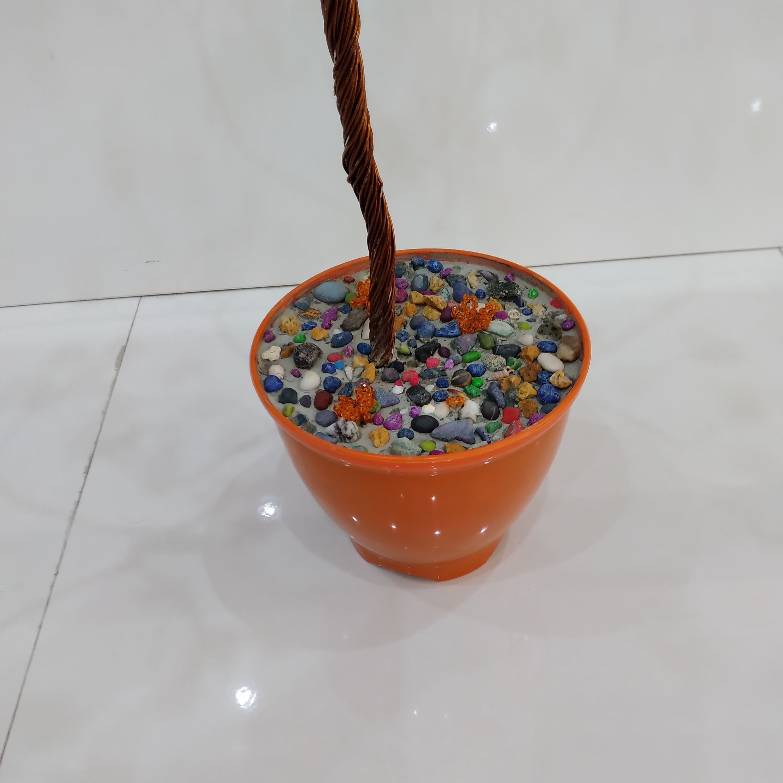 درختچه فلزی زینتی خزان با شکوفه های کریستالی