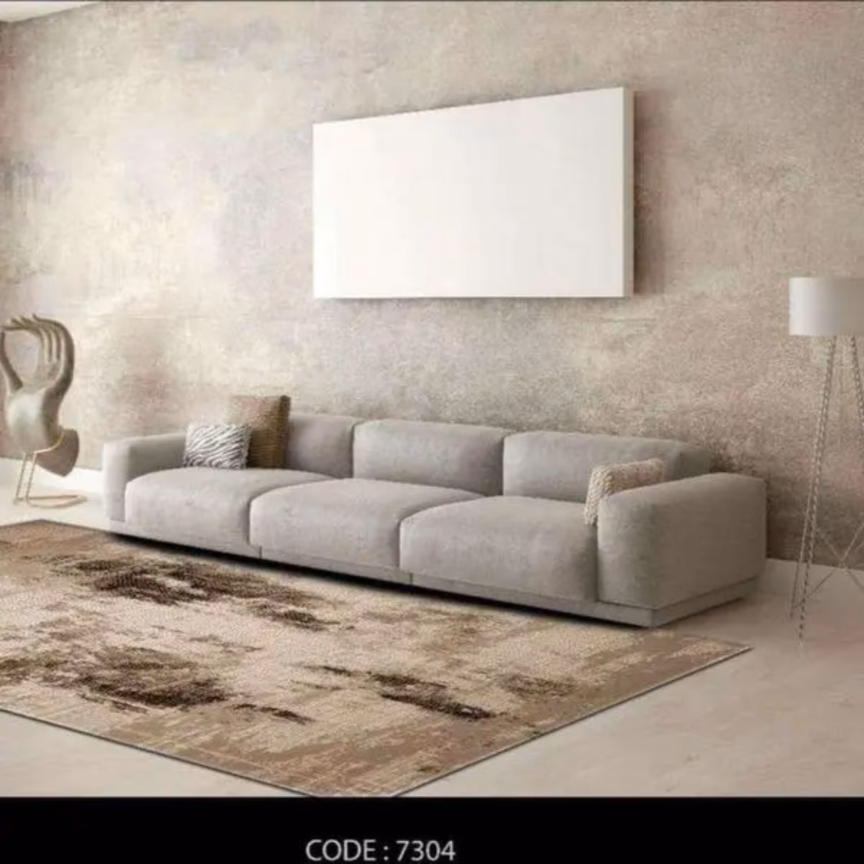 روفرشی کشدار راشل مخمل- طرح 7304در ابعاد12 متری
