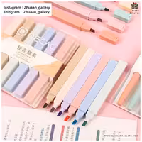 ست 6 رنگ ماژیک هایلایتر QECAC مینیمال