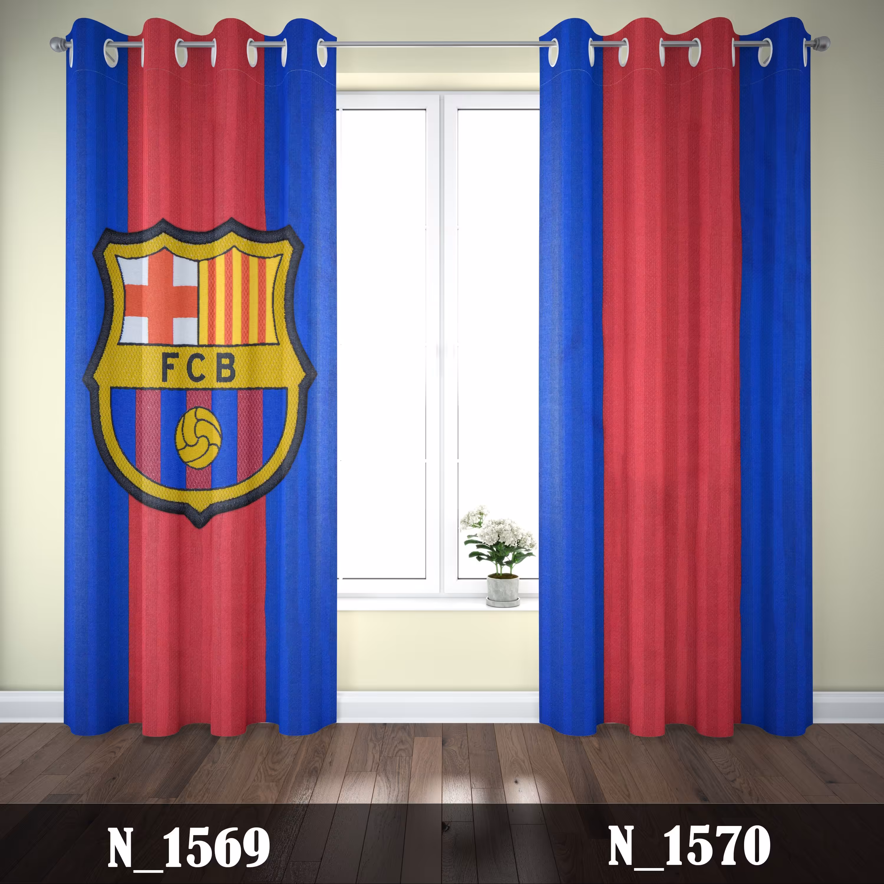 پرده فوتبالی طرح بارسلونا 