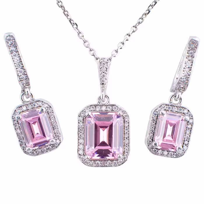 نیم ست نقره زنانه مدل AMT-N107