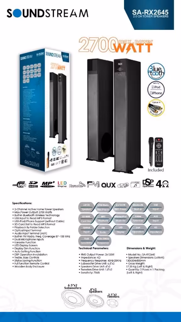 اسپیکر ساند استریم مدل SA-RX2645