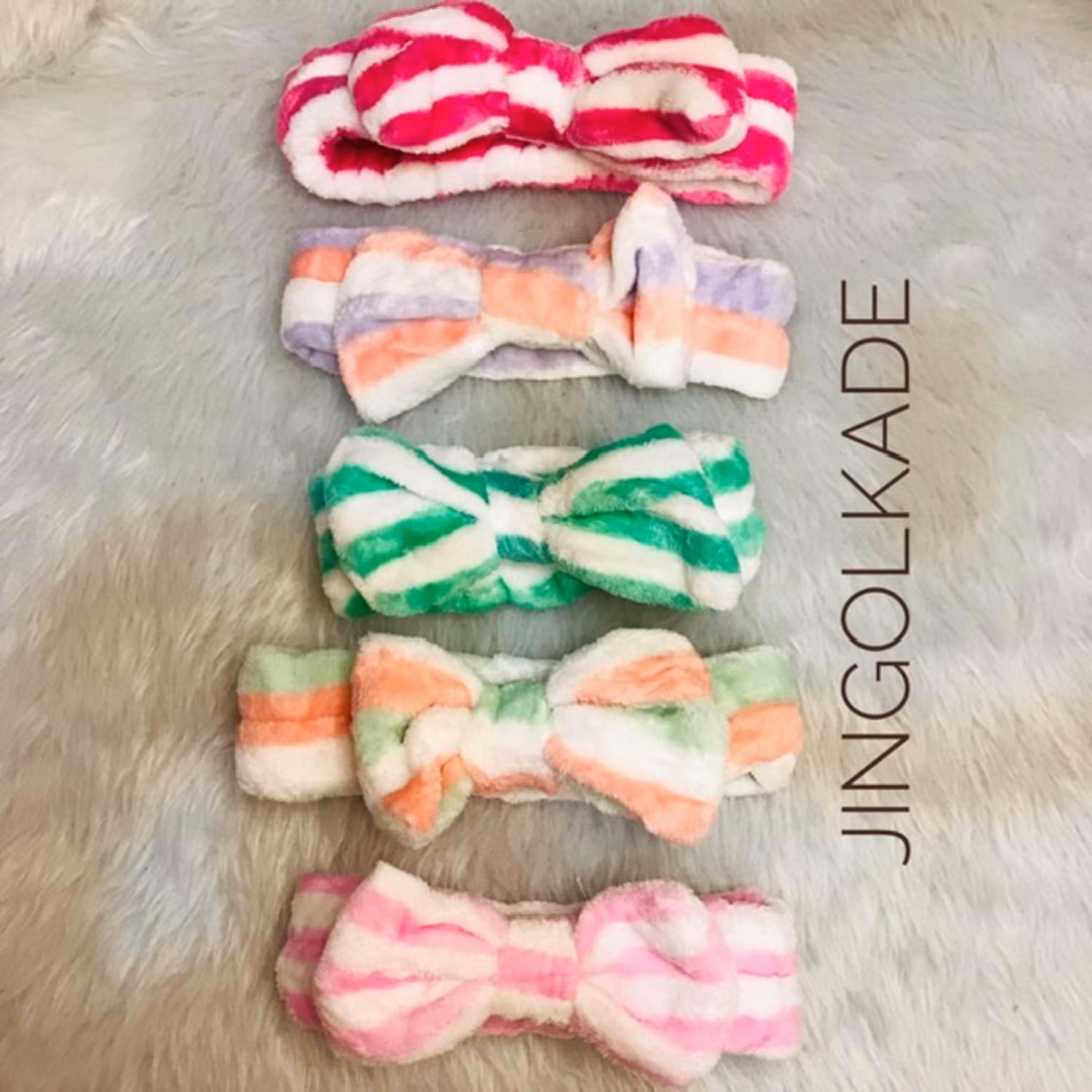 هدبند حوله ای رنگی هدسر