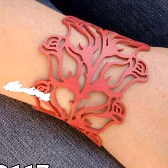 دست بند چرم طبیعی کد12