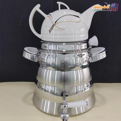 کتری و قوری روگازی کف چدن تابناک 5/5 لیتری