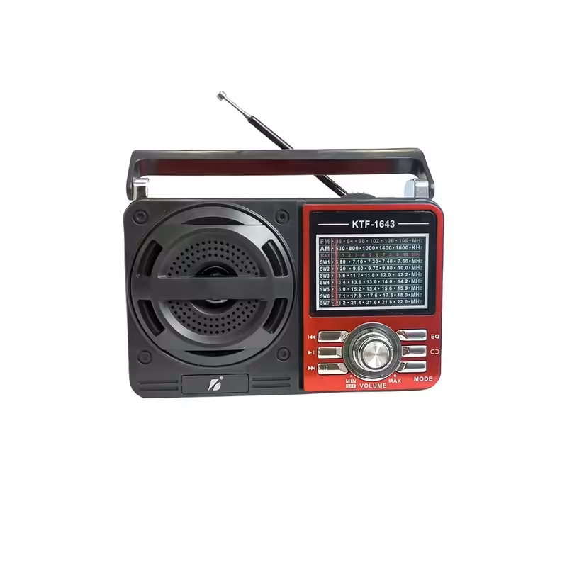 رادیو اسپیکر شارژی  قابل حمل اتصال بی سیم (بلوتوثی) فلش خور  

