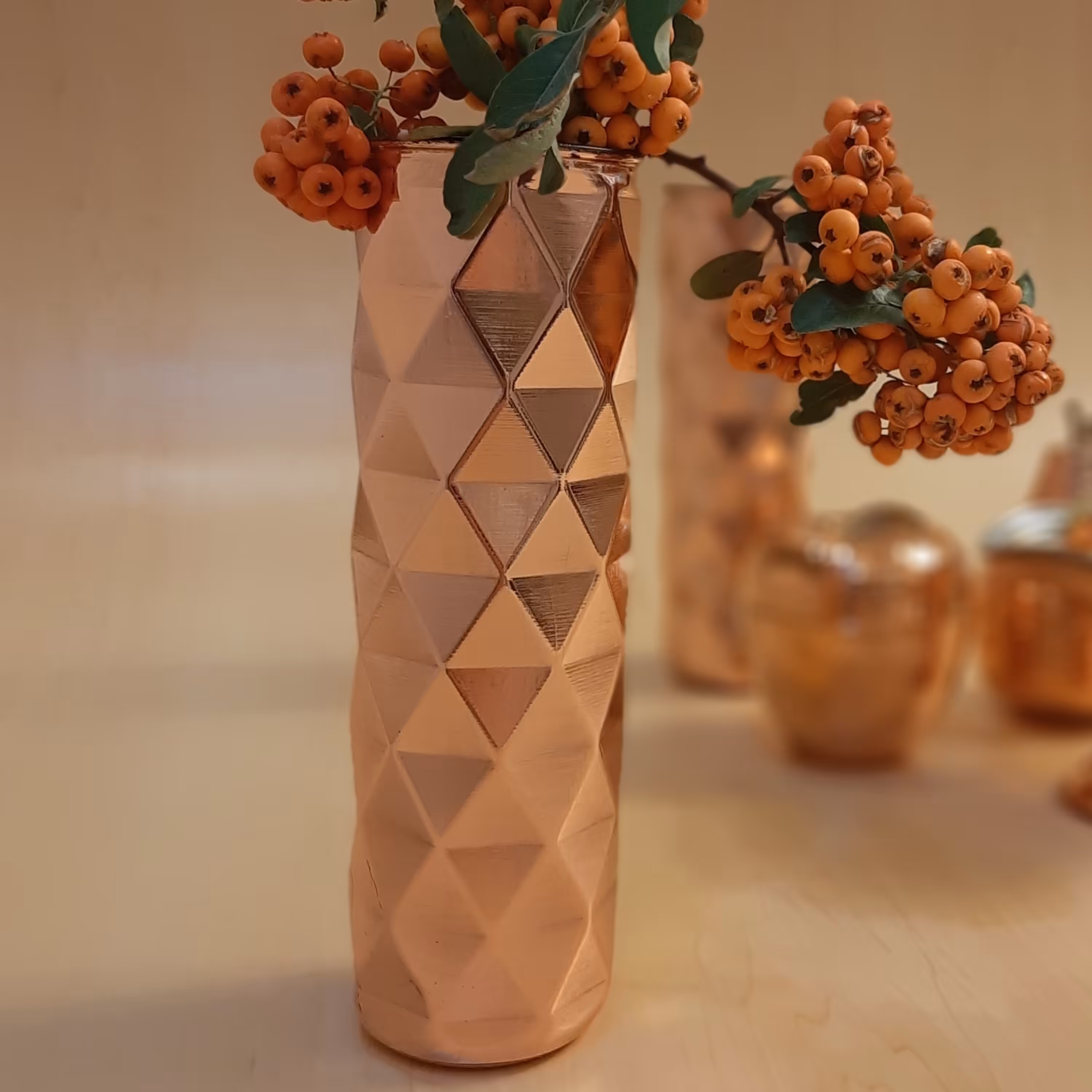 گلدان جنس مسی  قرمز مدل 3بعدی