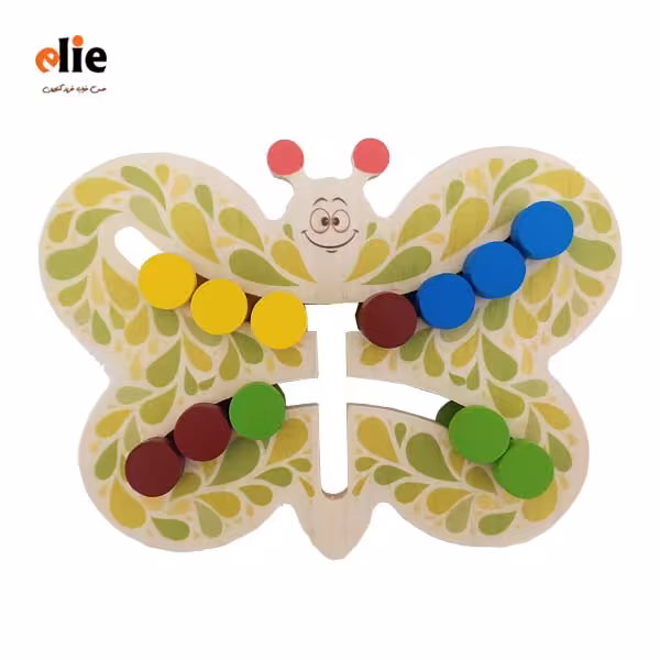 بازی فکری چوبی رنگین بال