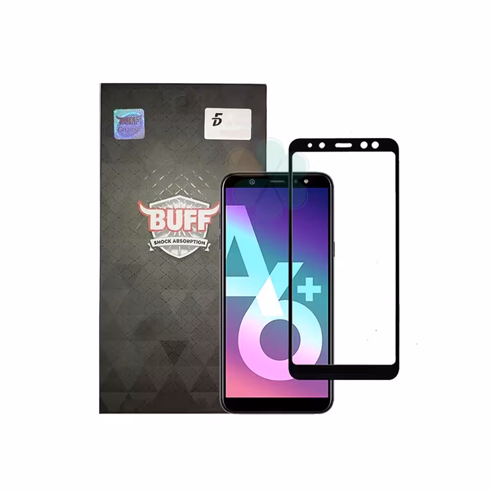 محافظ صفحه شیشه‌ای بوف 5D برای گوشی Samsung A6 Plus 2018