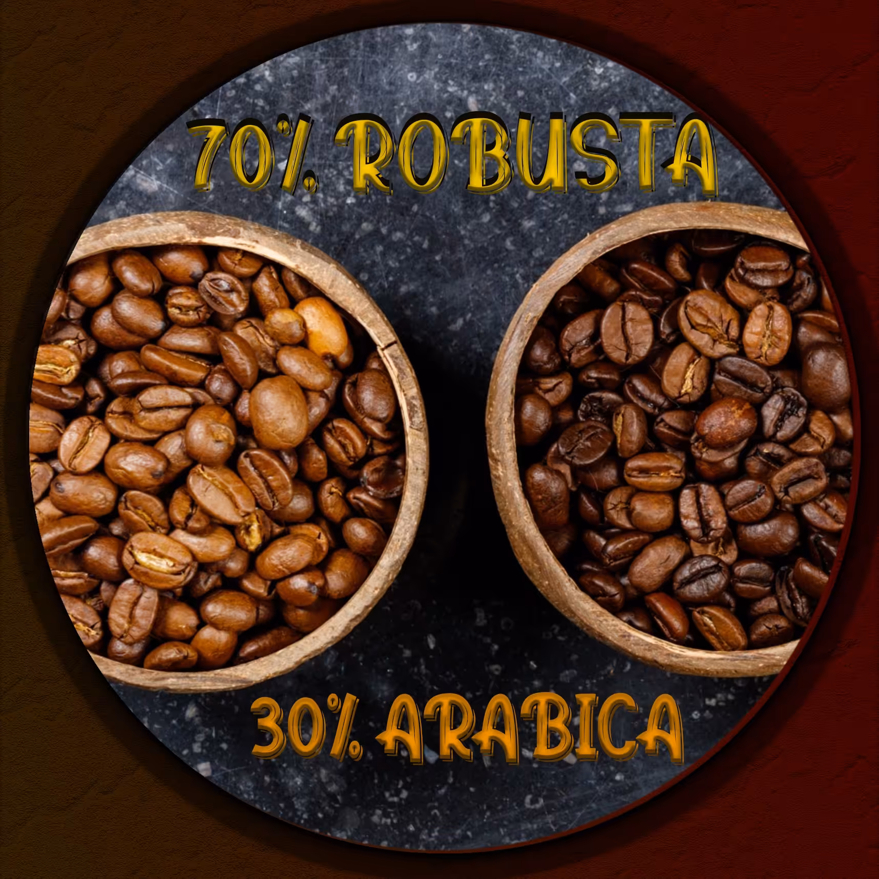 قهوه میکس 70 روبوستا  30 عربیکا 1000گرمی تازه رست مناسب برای فرنچ پرس ، اسپرسو ساز 