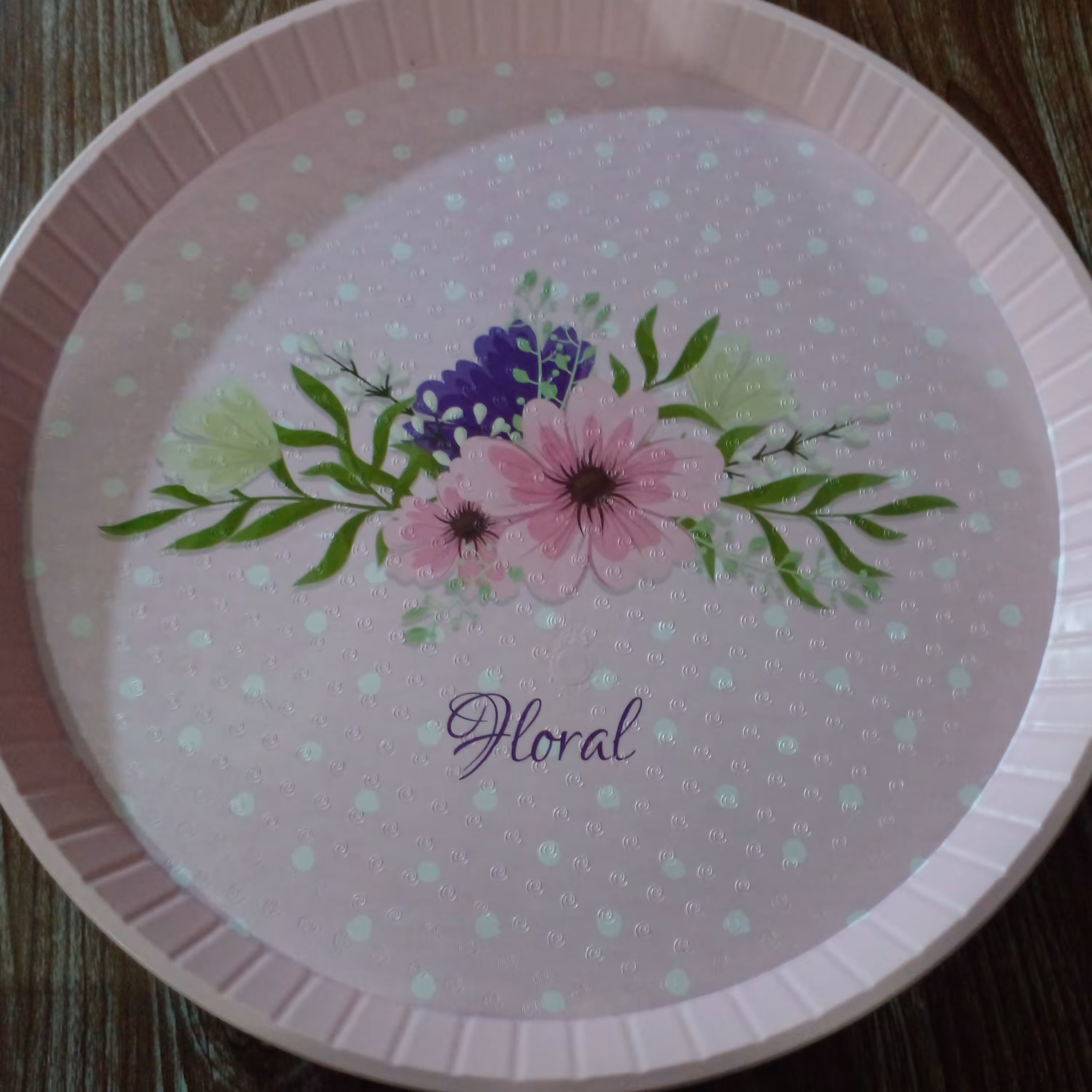 سینی گرد پلاستیکی در دو رنگ 