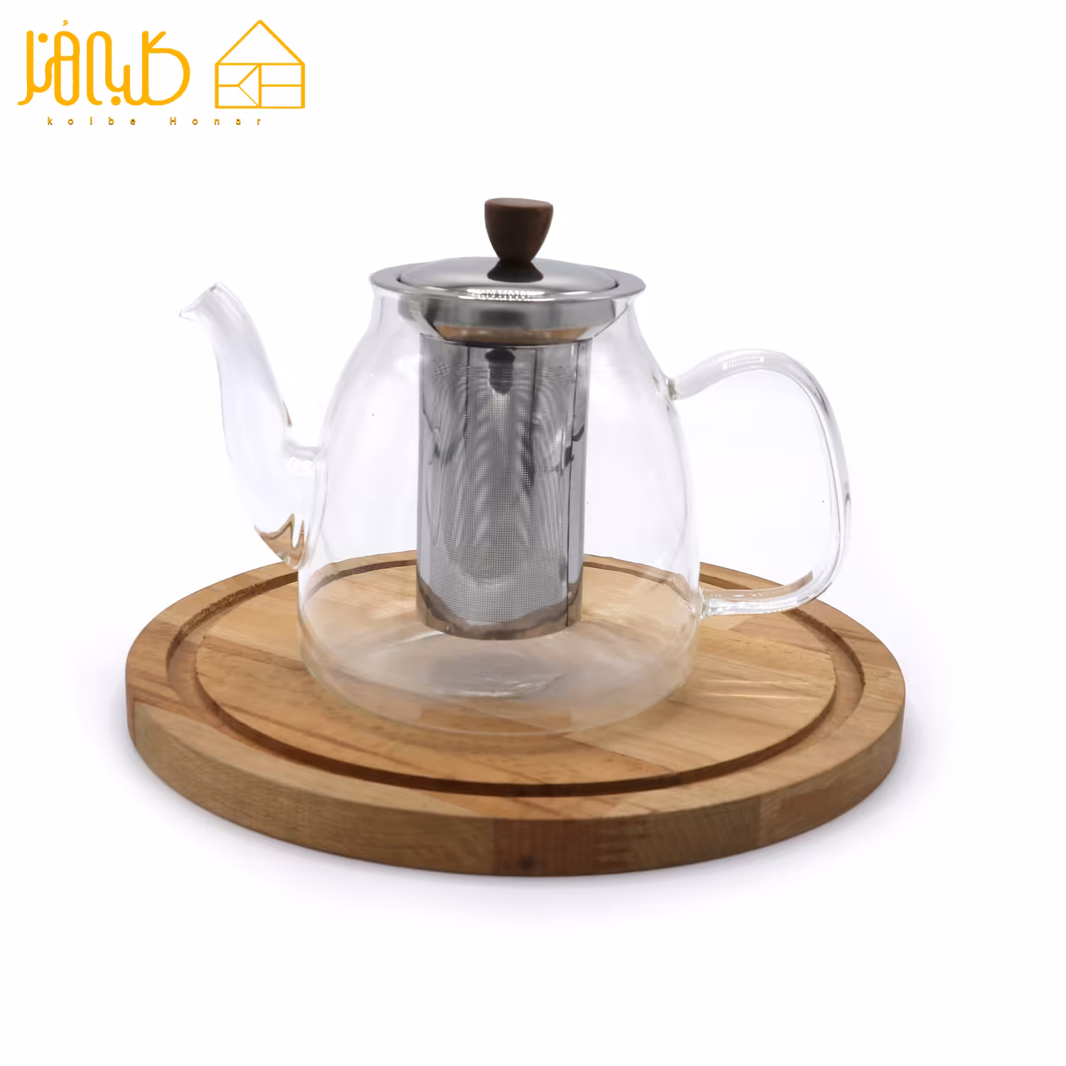 قوری اروپایی درب استیل 66