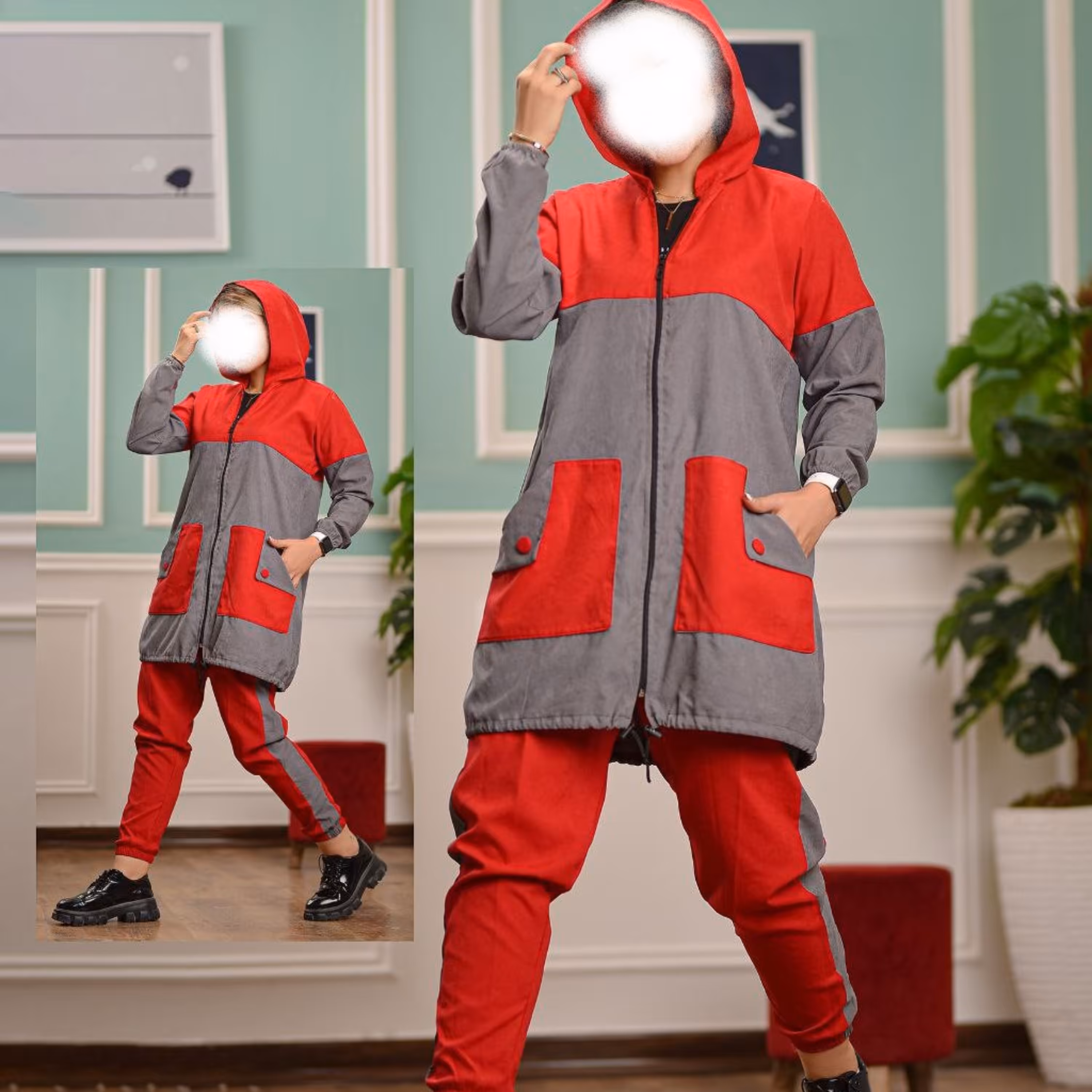 هودی شلوار میکرو کلاهدار