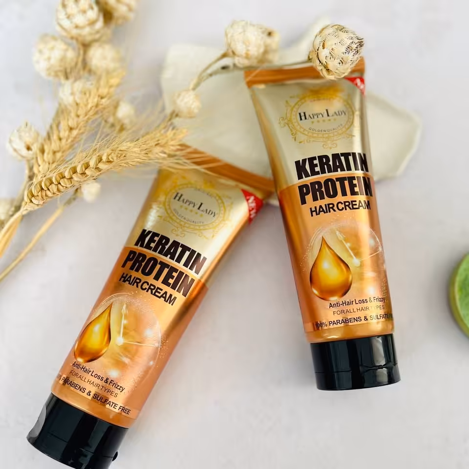 کرم کراتین و پروتئین 5 کاره بدون سولفات هپی لیدی 