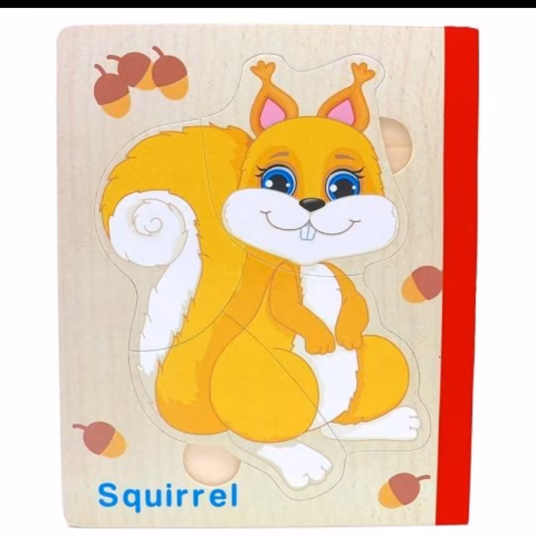 پازل  کتابی چوبی مدل حیوانات جنگل