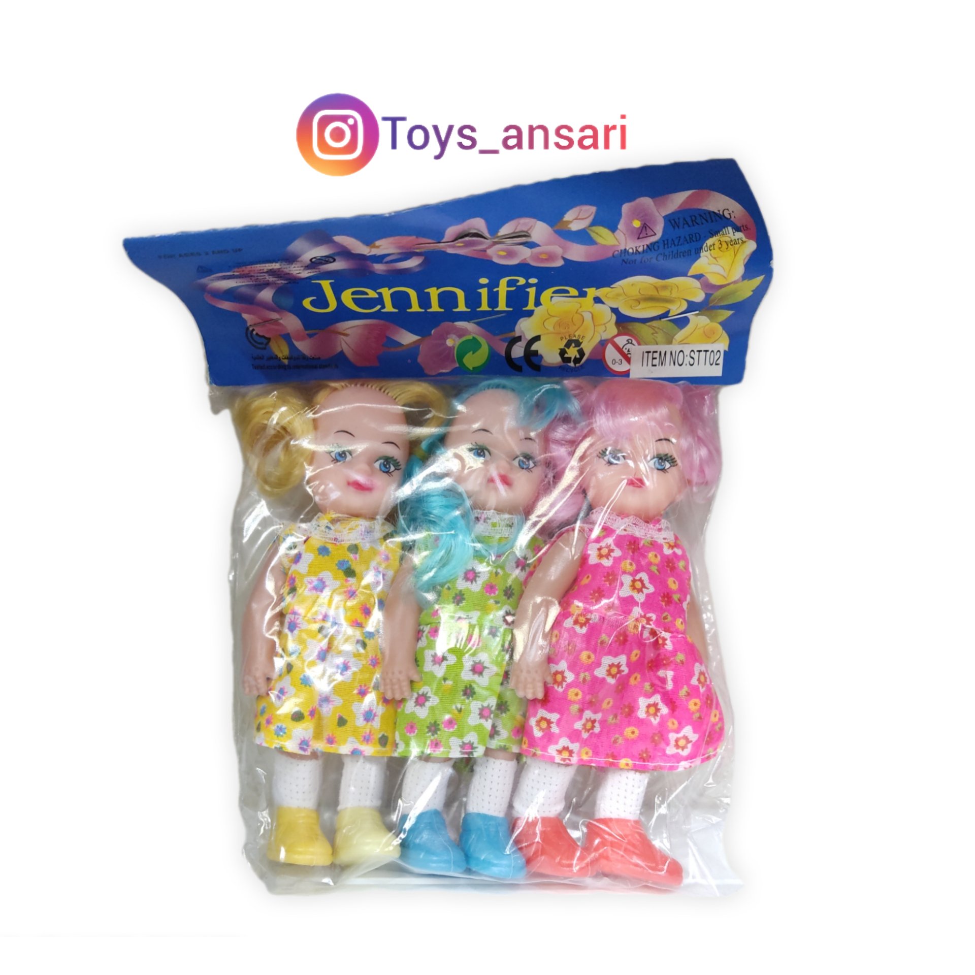 عروسک سه عددی جنیفر جنس نرم