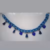 دستبند زنجیر آبی طرح قلب