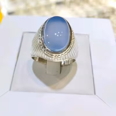 انگشتر مردانه عقیق یمنی کبود